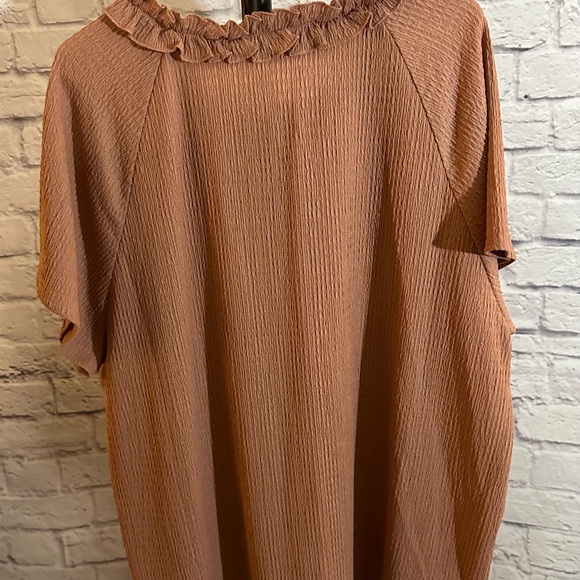 NWT -Short sleeve - Nordstrom, Everleigh peachy terra-cotta color poly blend - Picture 2 of 4